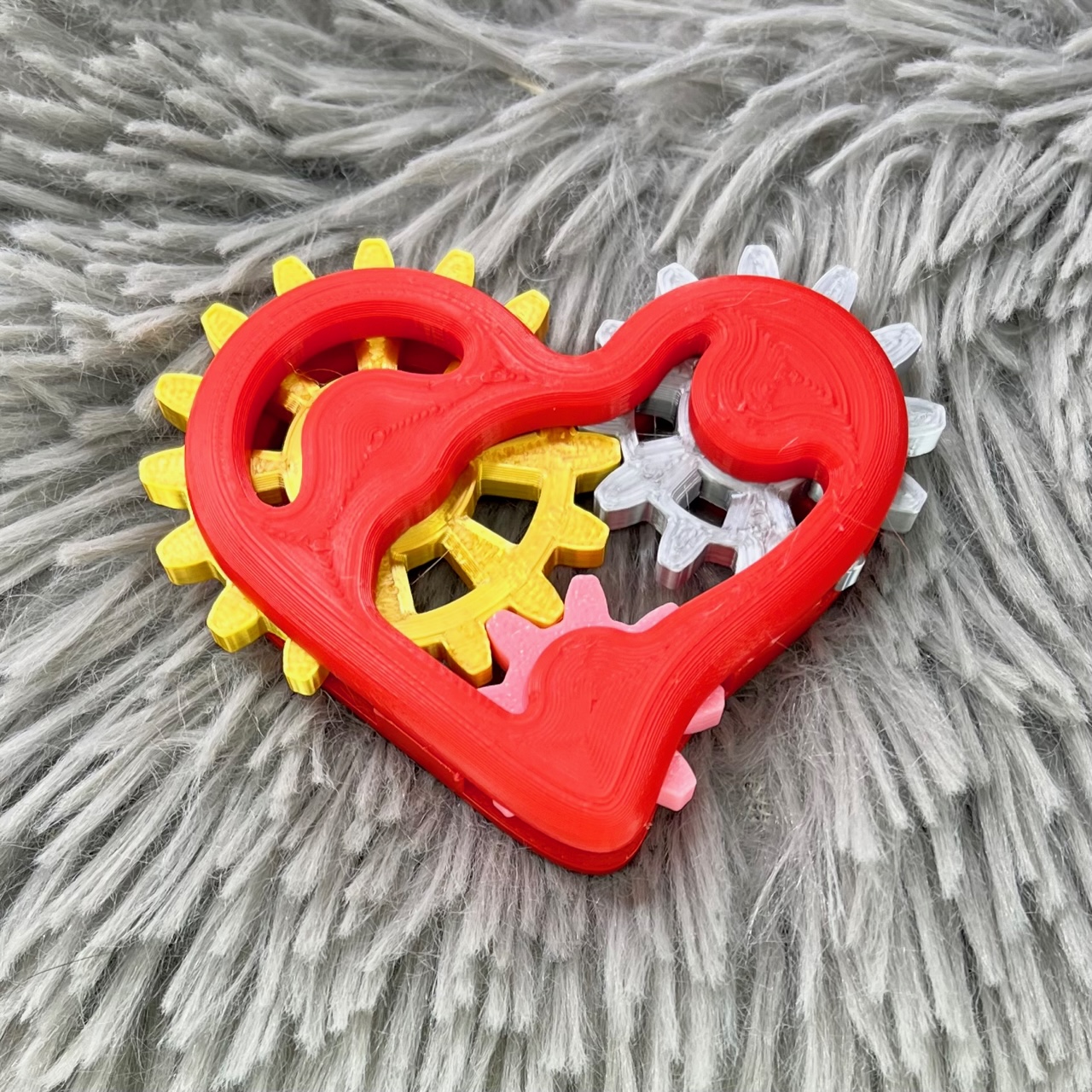 Tri-Geared Heart – Fidget/Key chain