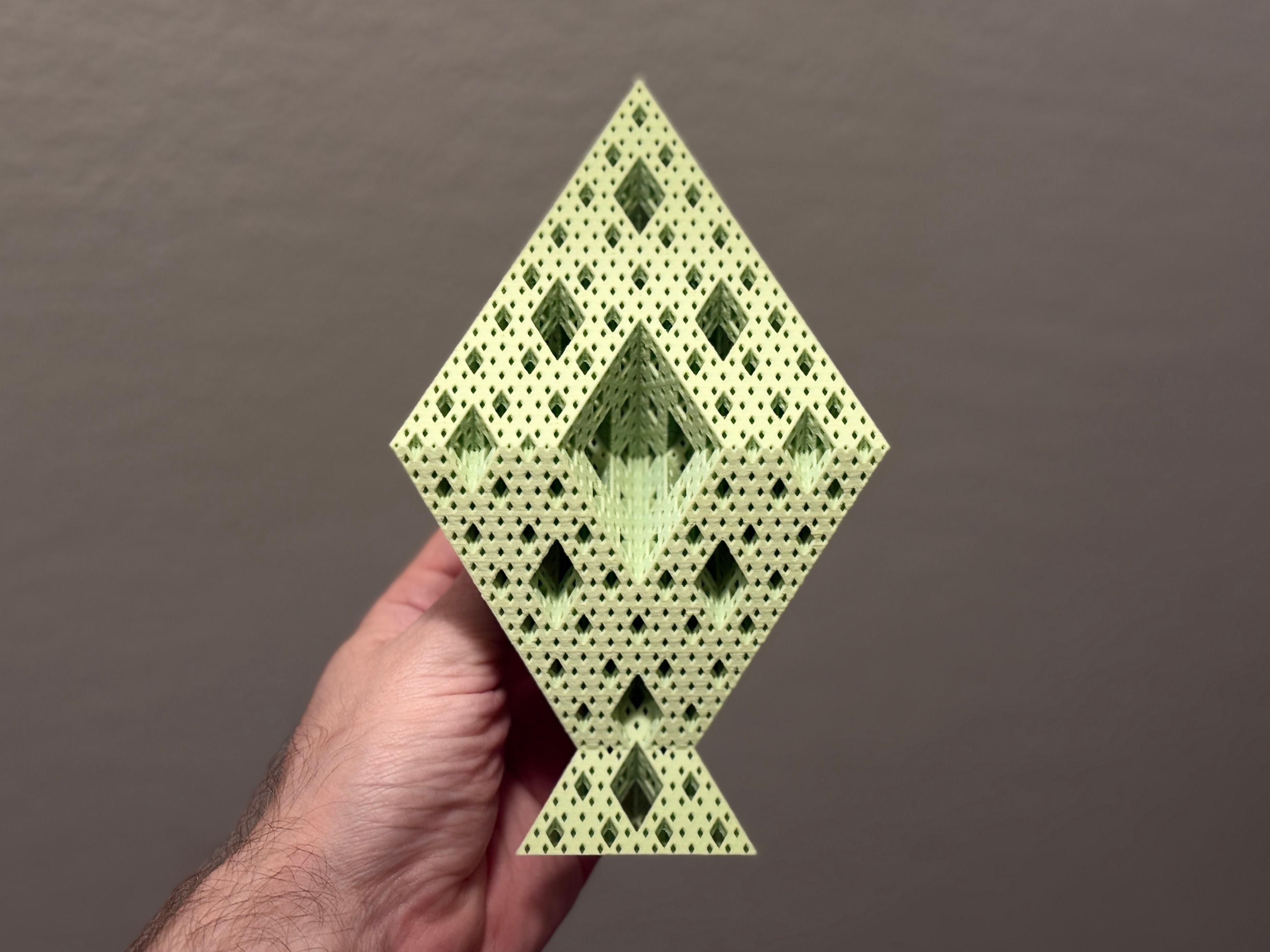 Menger-Style Triangular Bipyramid Fractal Sculpture – Level 4