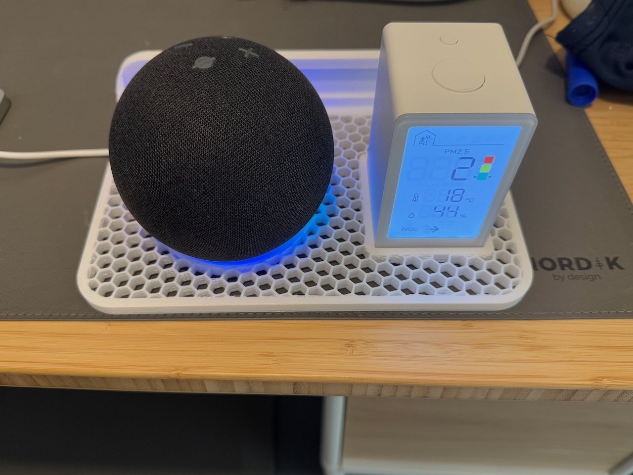 Alexa Echo and Vindstyrka IKEA Air Quality Sensor Shelf