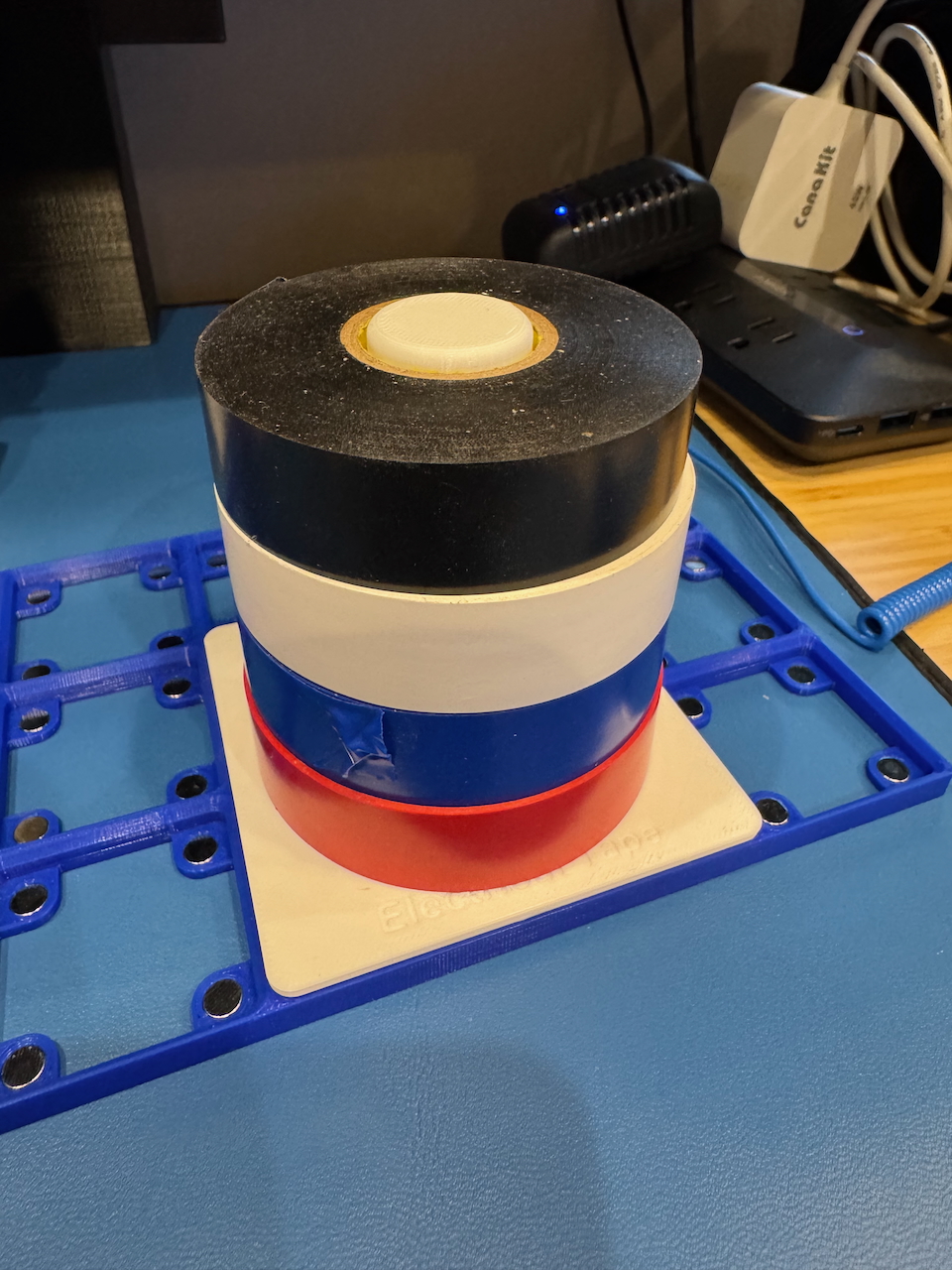 Gridfinity Electrical Tape Holder (2x2 base) - Parametric