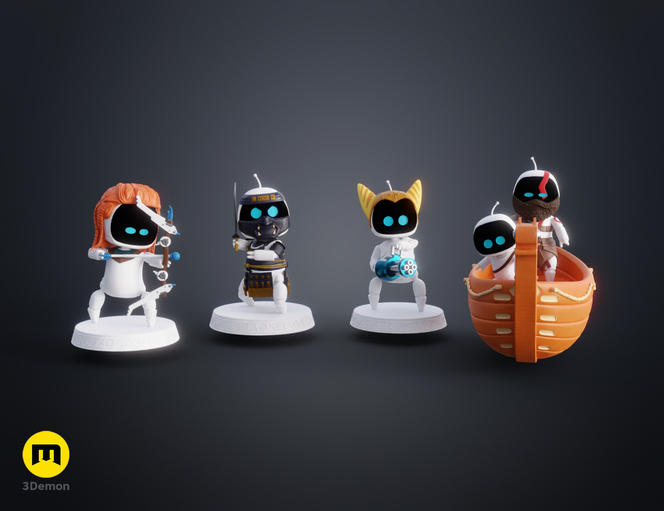 Astro's Playroom Astrobot Statues