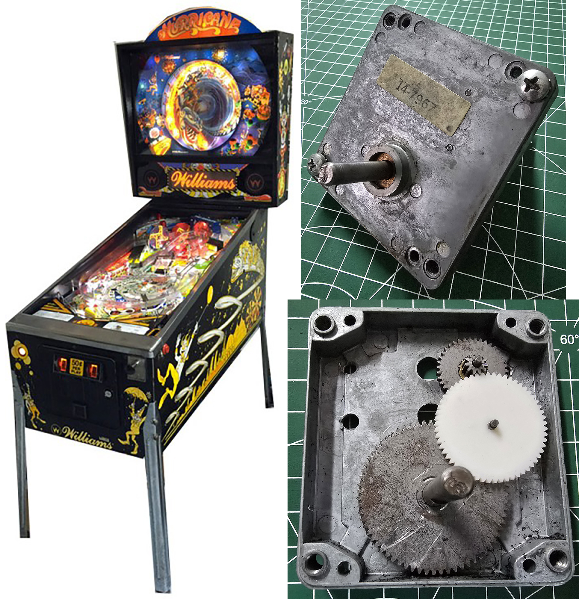 Hurricane Pinball - Gearbox (14-7967) repair