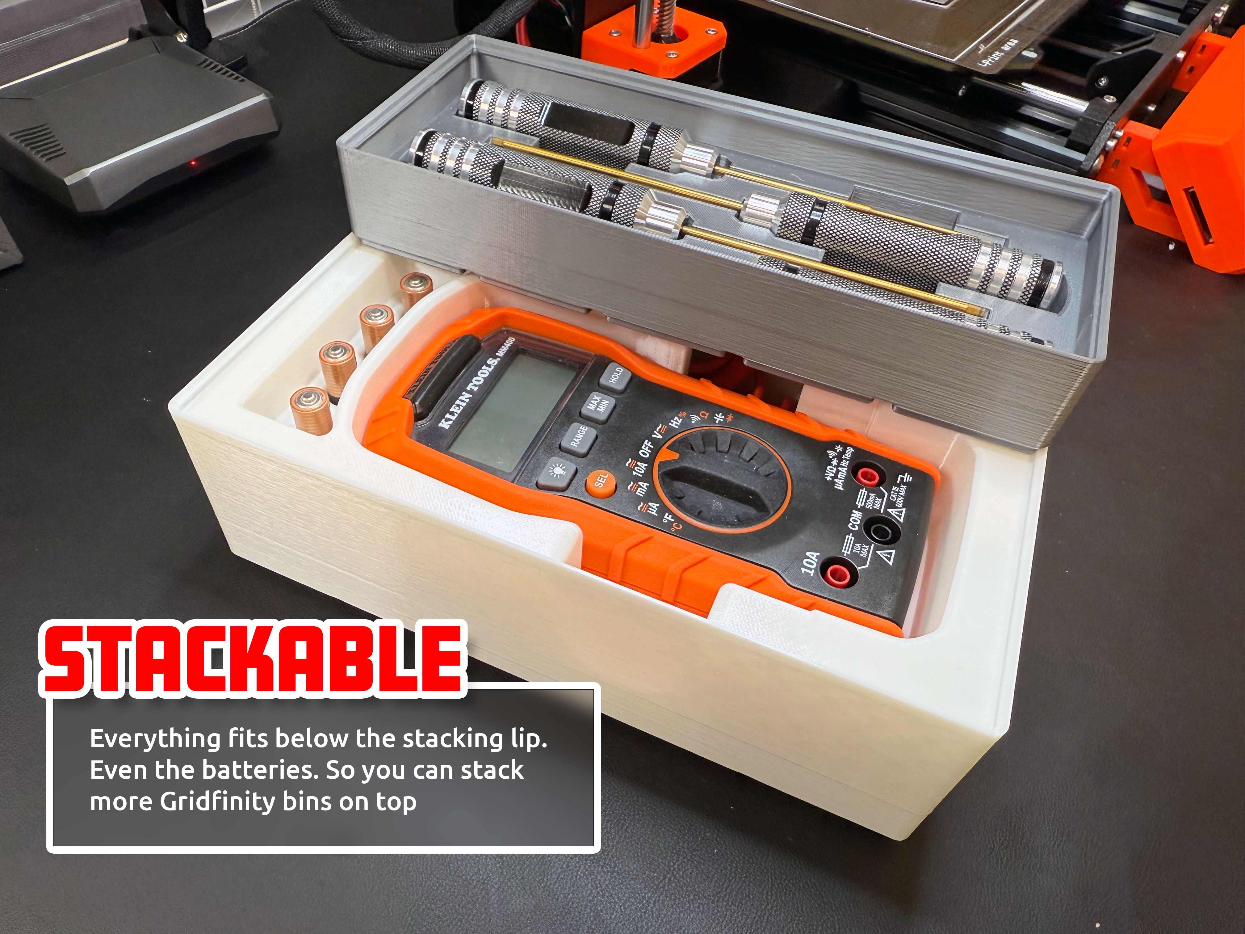Miniatura 7 do modelo 3D Gridfinity Klein Tools Multimeter Holder