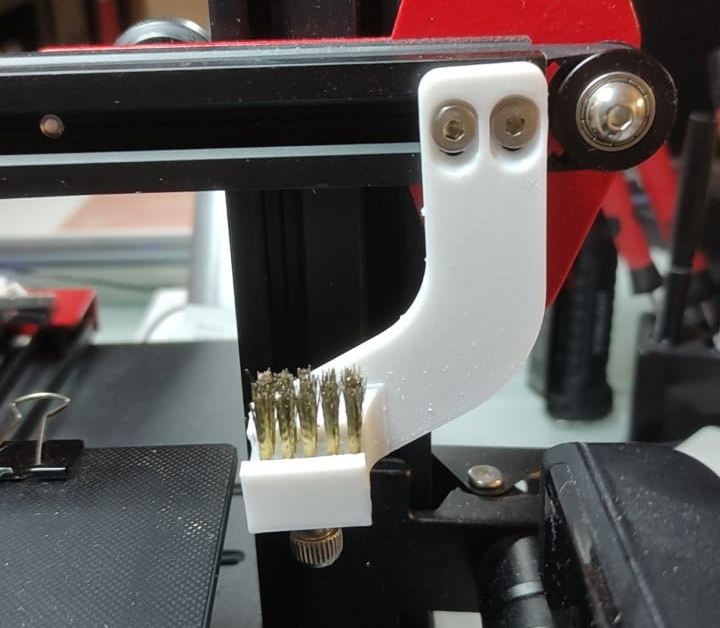 Anet ET4 - Nozzle cleaning brush mount
