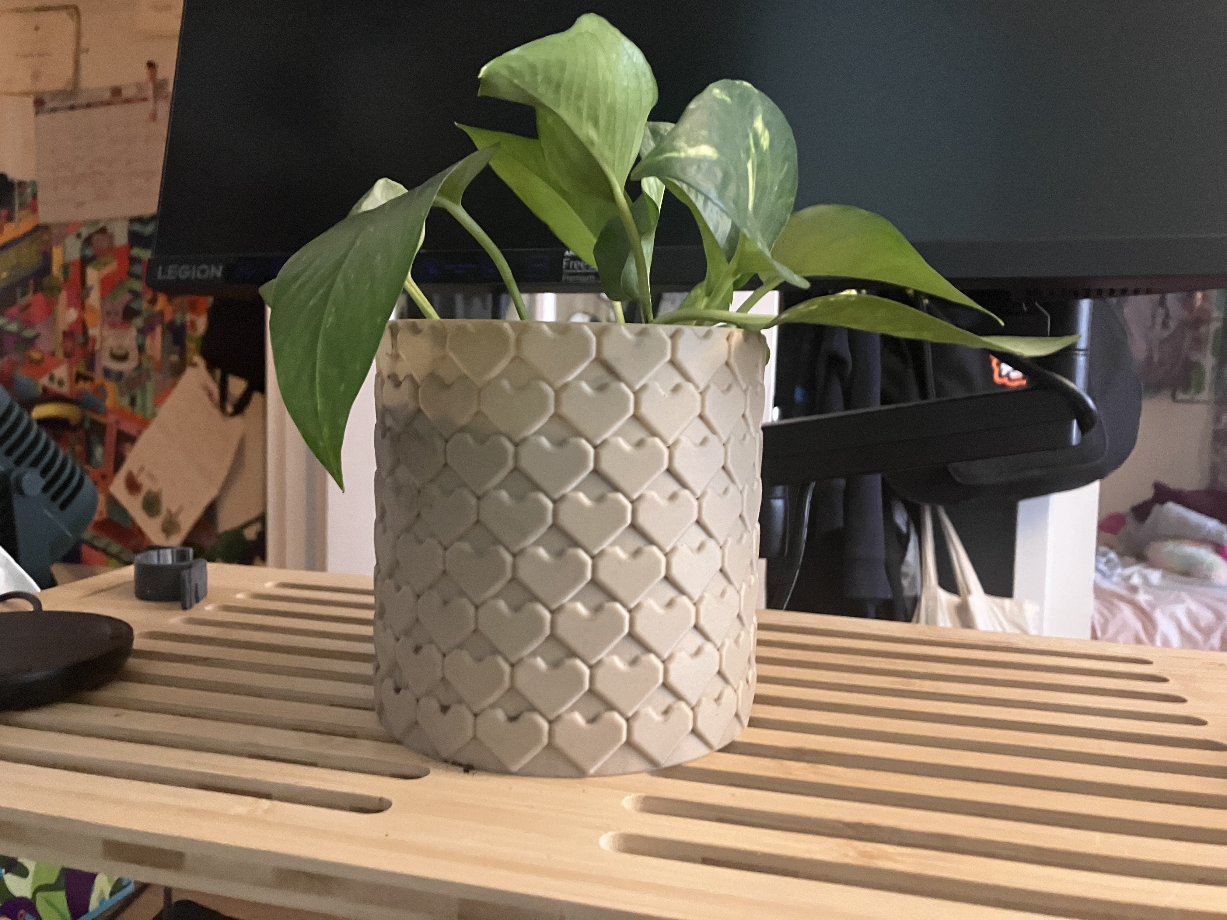 Heart Patterned Pot