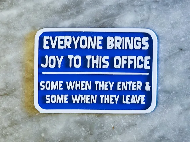 Joy to the office sign