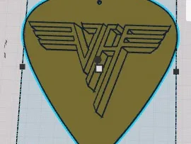 van Halen guitar pick wall art