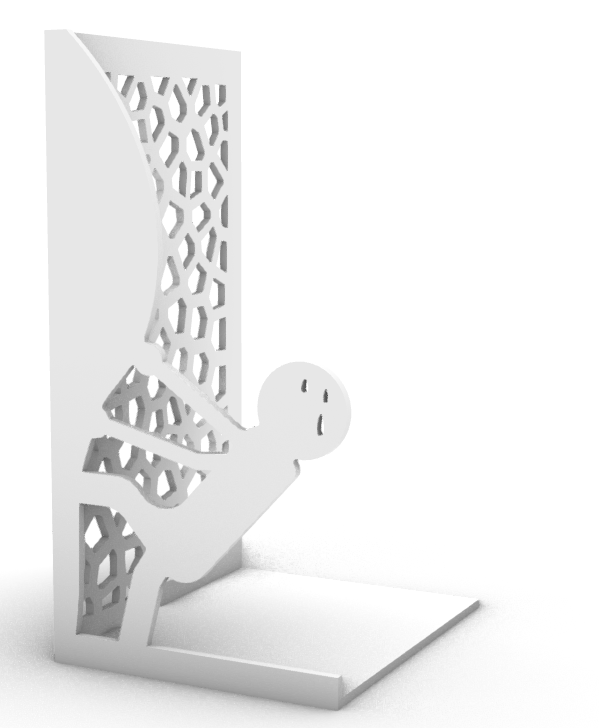 Manpower pulls the bookend rack