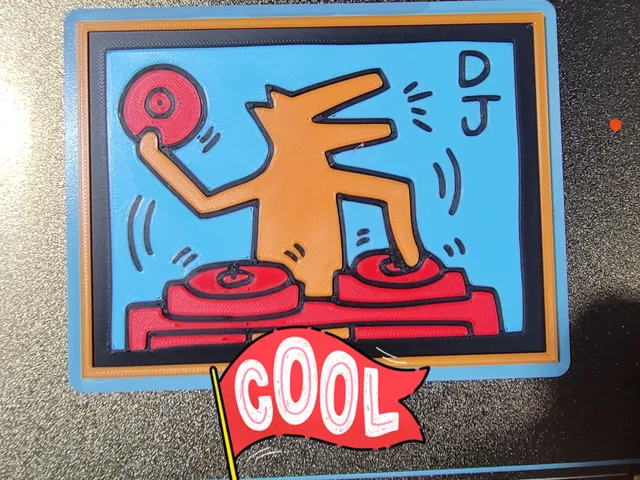 Keith Haring DJ Dog 1983 - Pop Art wall art and Keychain versions in one file!