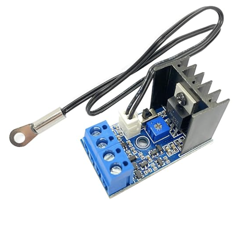 Temperature controlled 12v PC fan controller case