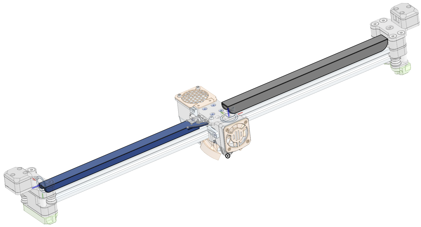 Toolhead centering guide for Ratrig V-Core 4 belt tuning