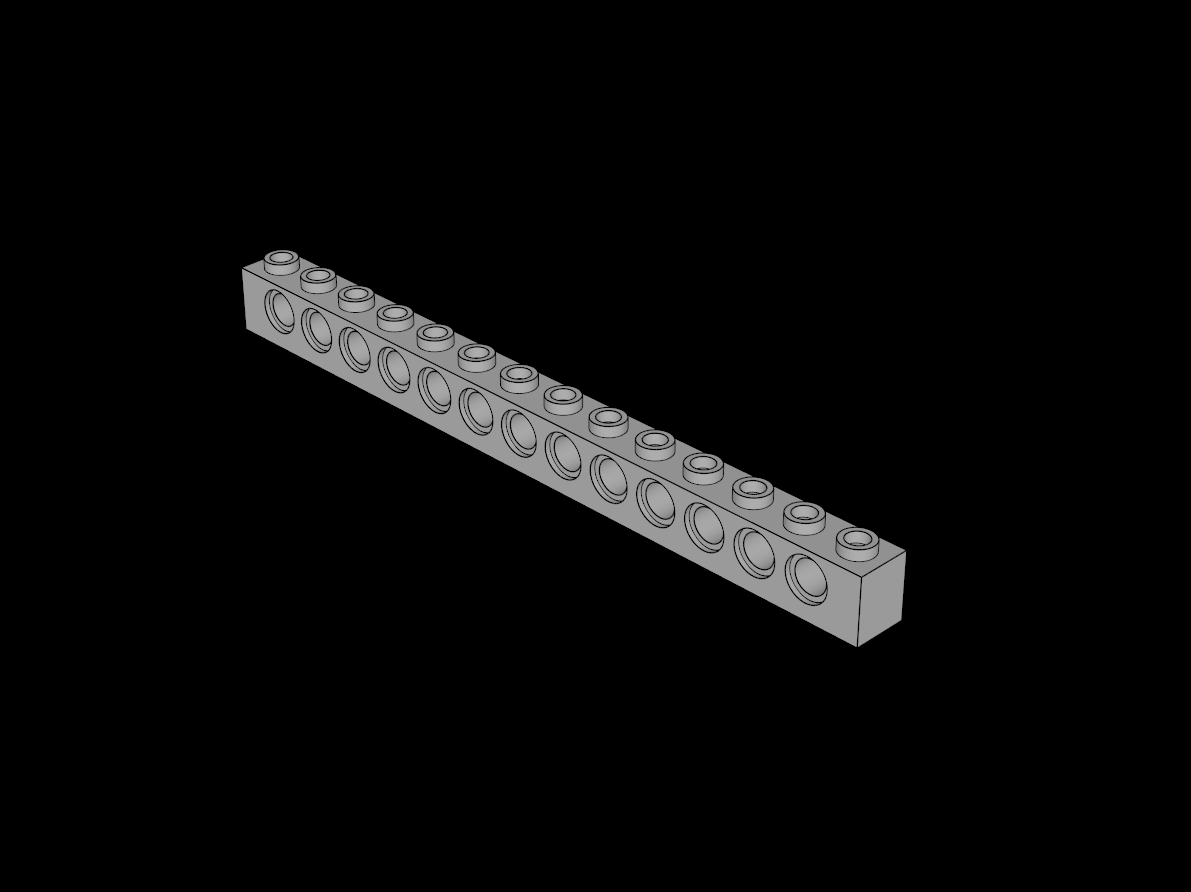 Lego Compatible (32018.dat) Technic Brick  1 x 14 with Holes