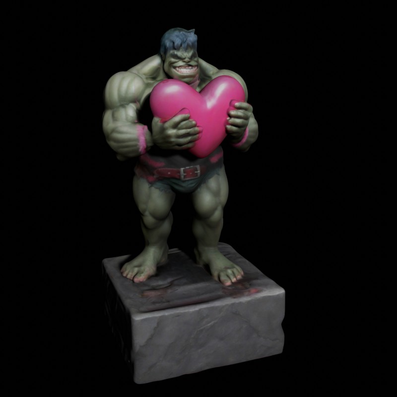 Happy Valentine Hulk Miniatures AI