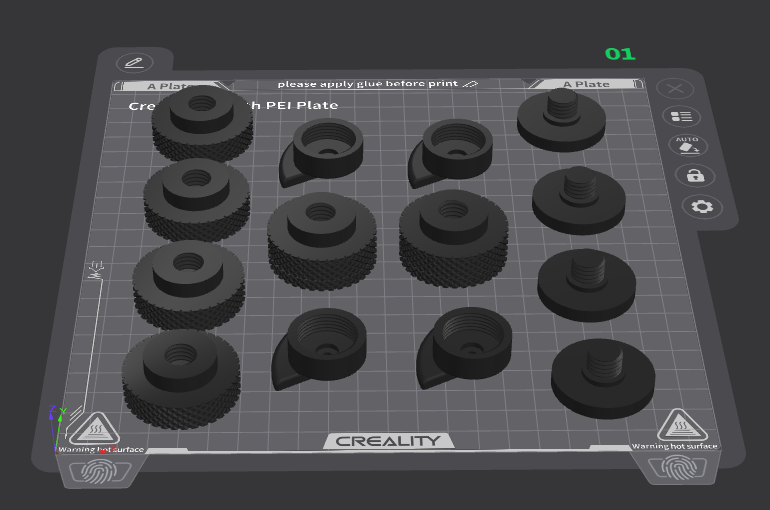 Creality K1 + K1C adjustable leveling foot