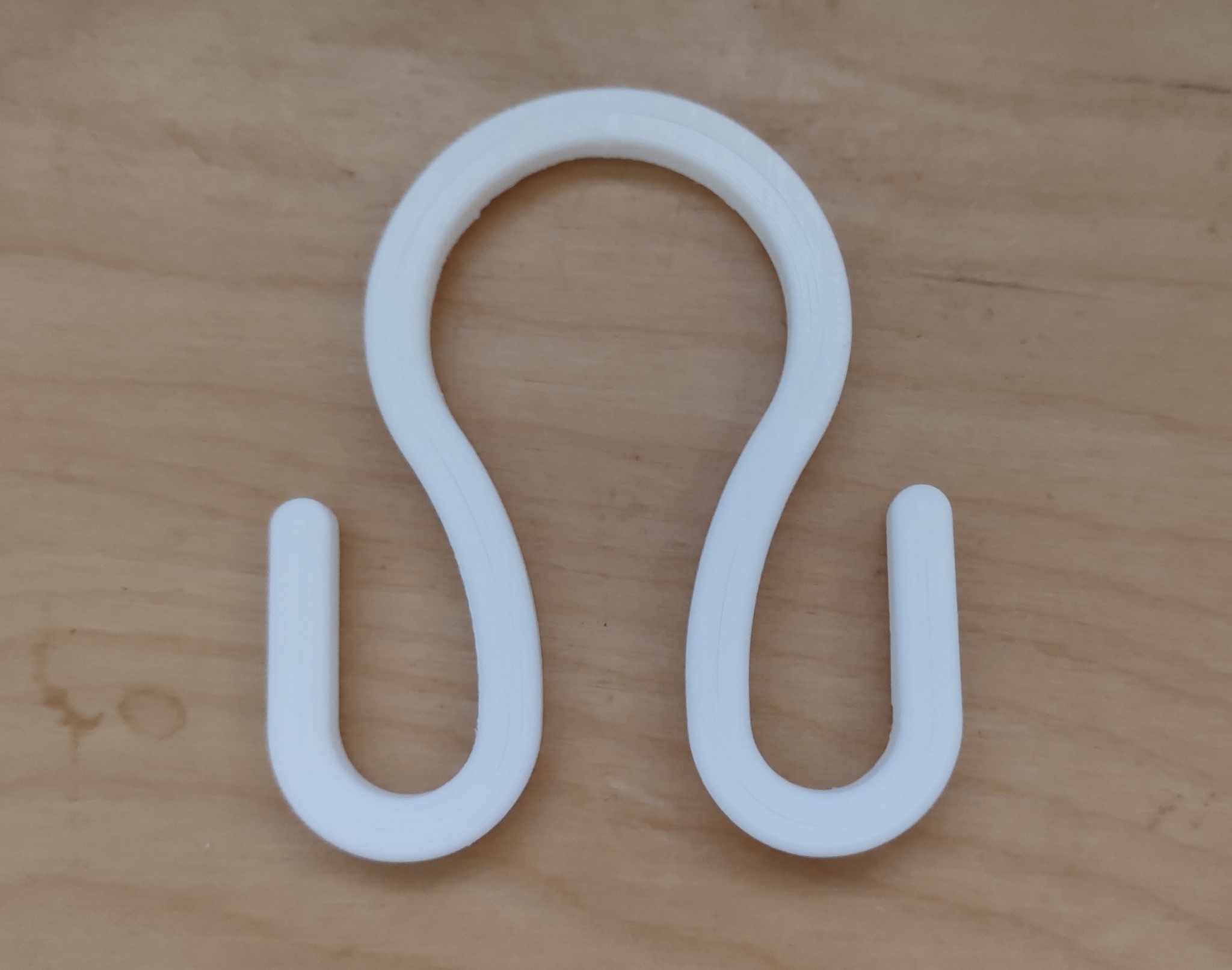 Double Hook for Shower Curtain and Liner