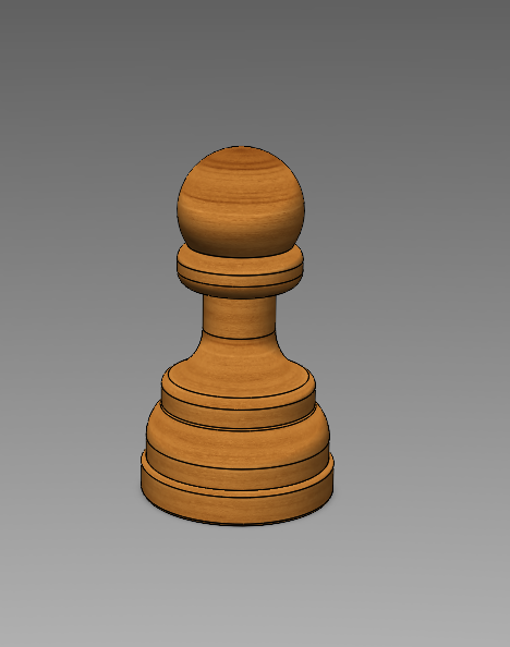 Chess pawn - detailed