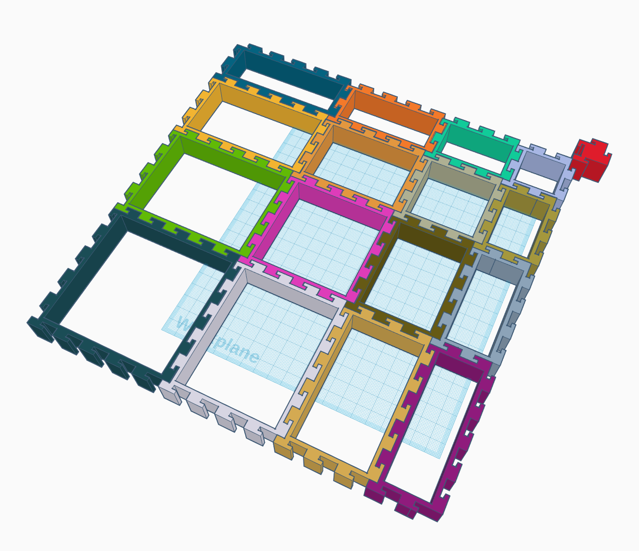 Miniatura 2 do modelo 3D Modular Puzzle Wall Shelf