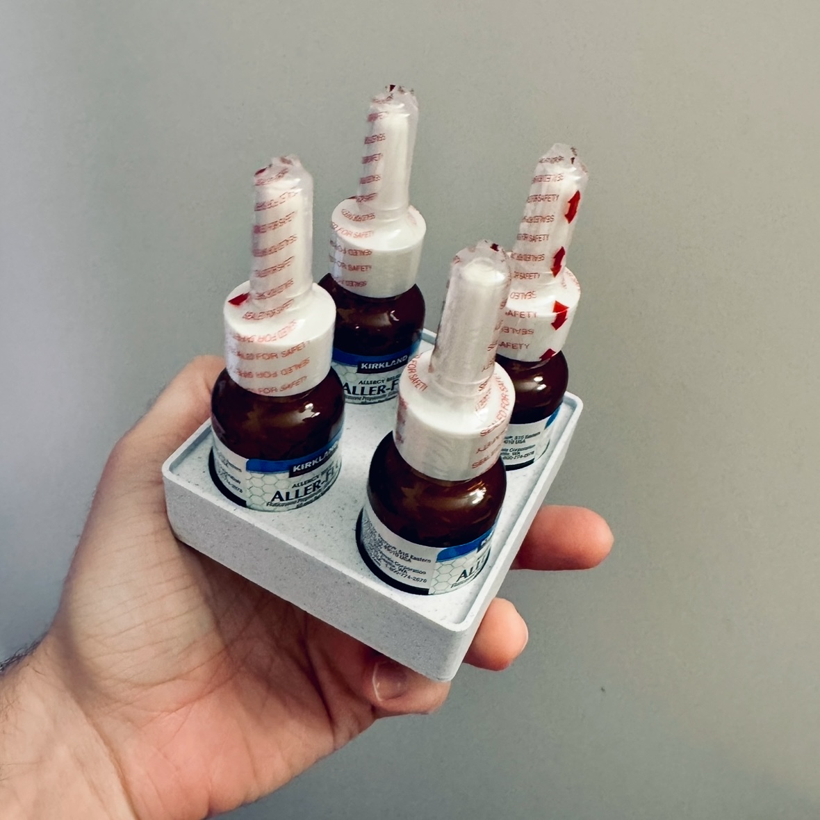 Gridfinity 2x2 Nasal Spray 4-slot