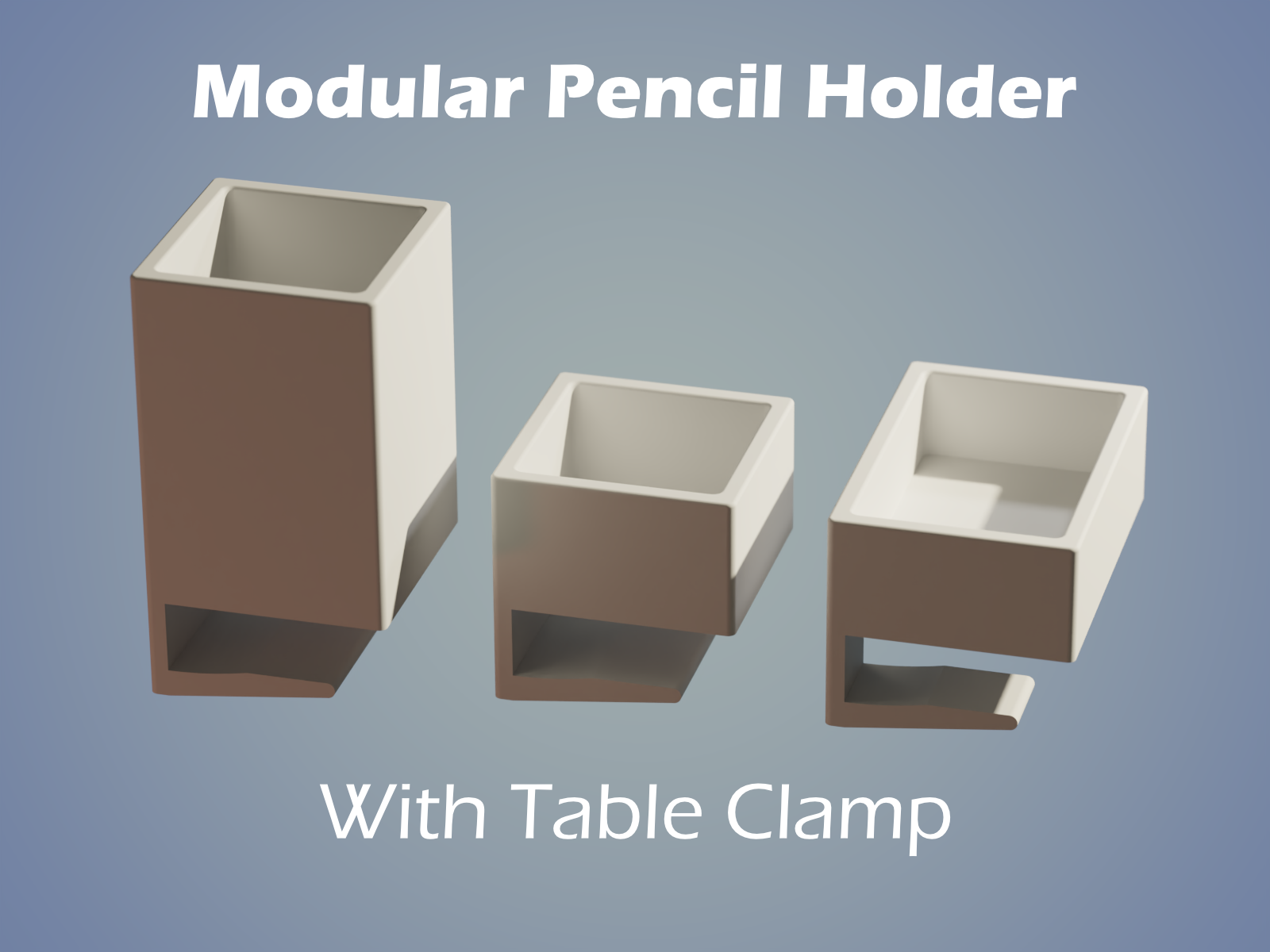 Modular pen holder with table clamp