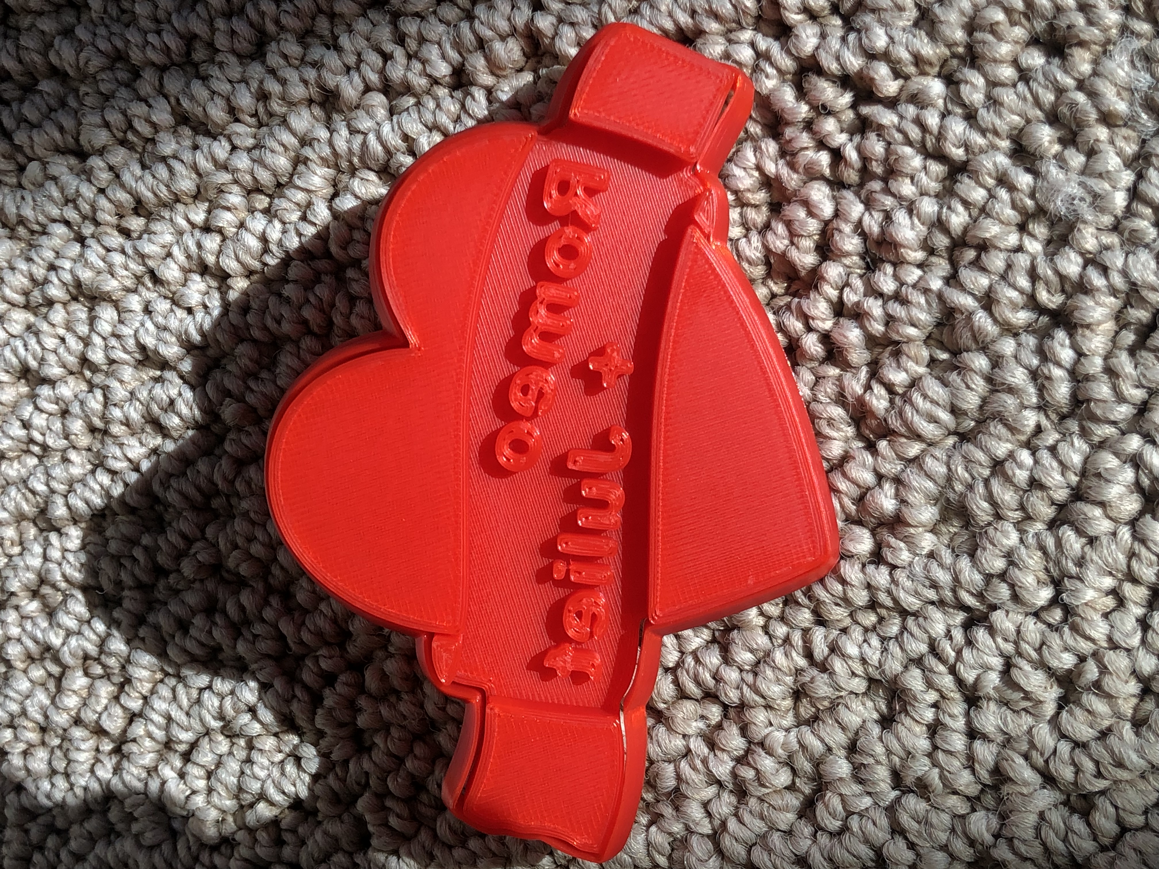 Customized Sweetheart Valentine Cookie Cutter (OpenSCAD)