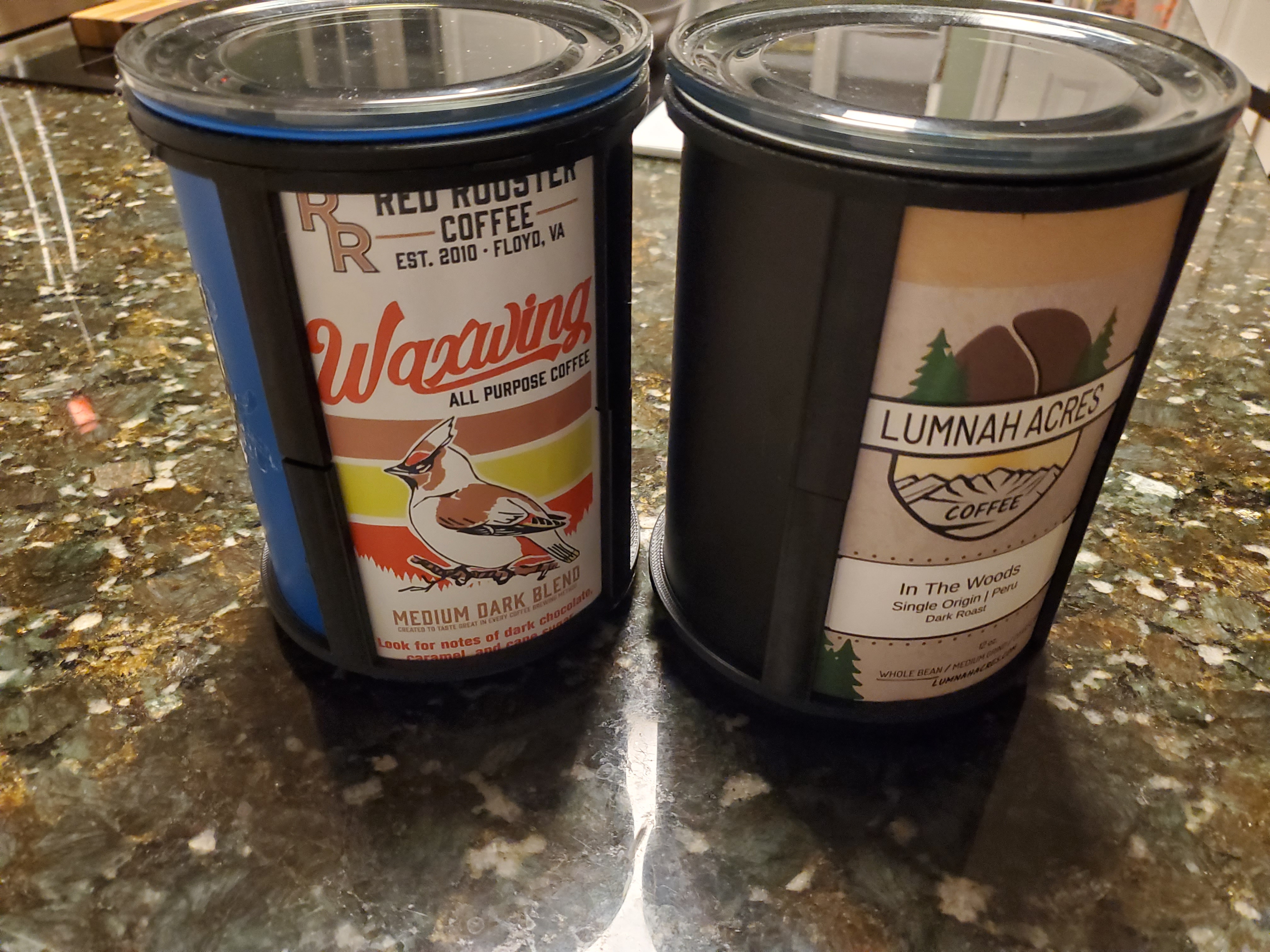Label holder for Airscape canister
