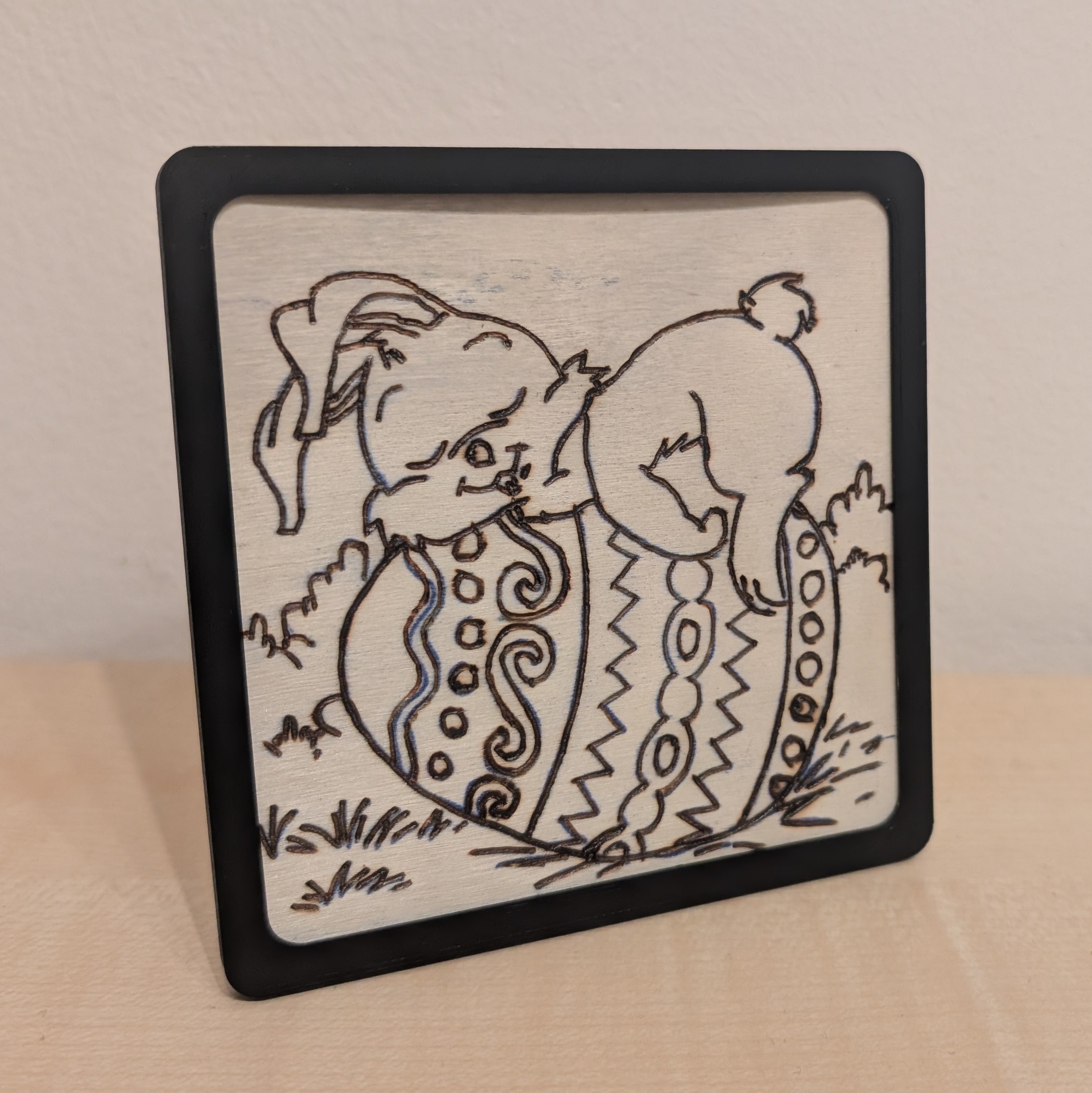 Image frame for pyrography images