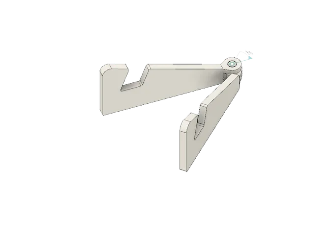 Simple print in place folding Phone Stand With source files!