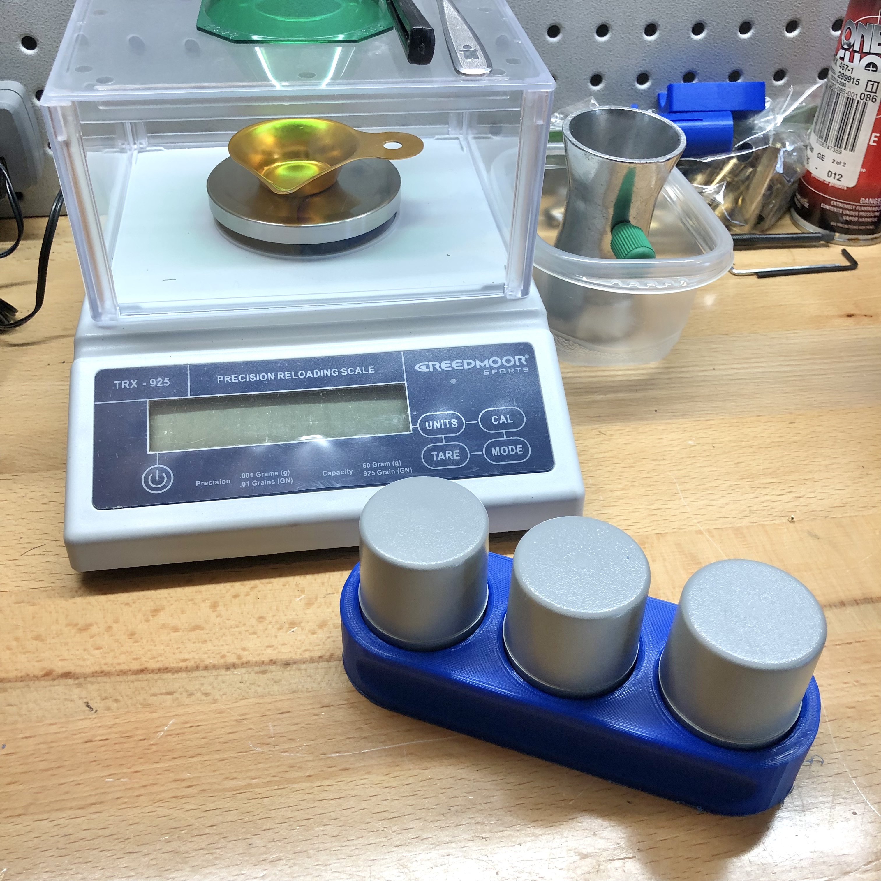 Scale Calibration Weight Holder for use with Creedmoor TRX-925 Weights