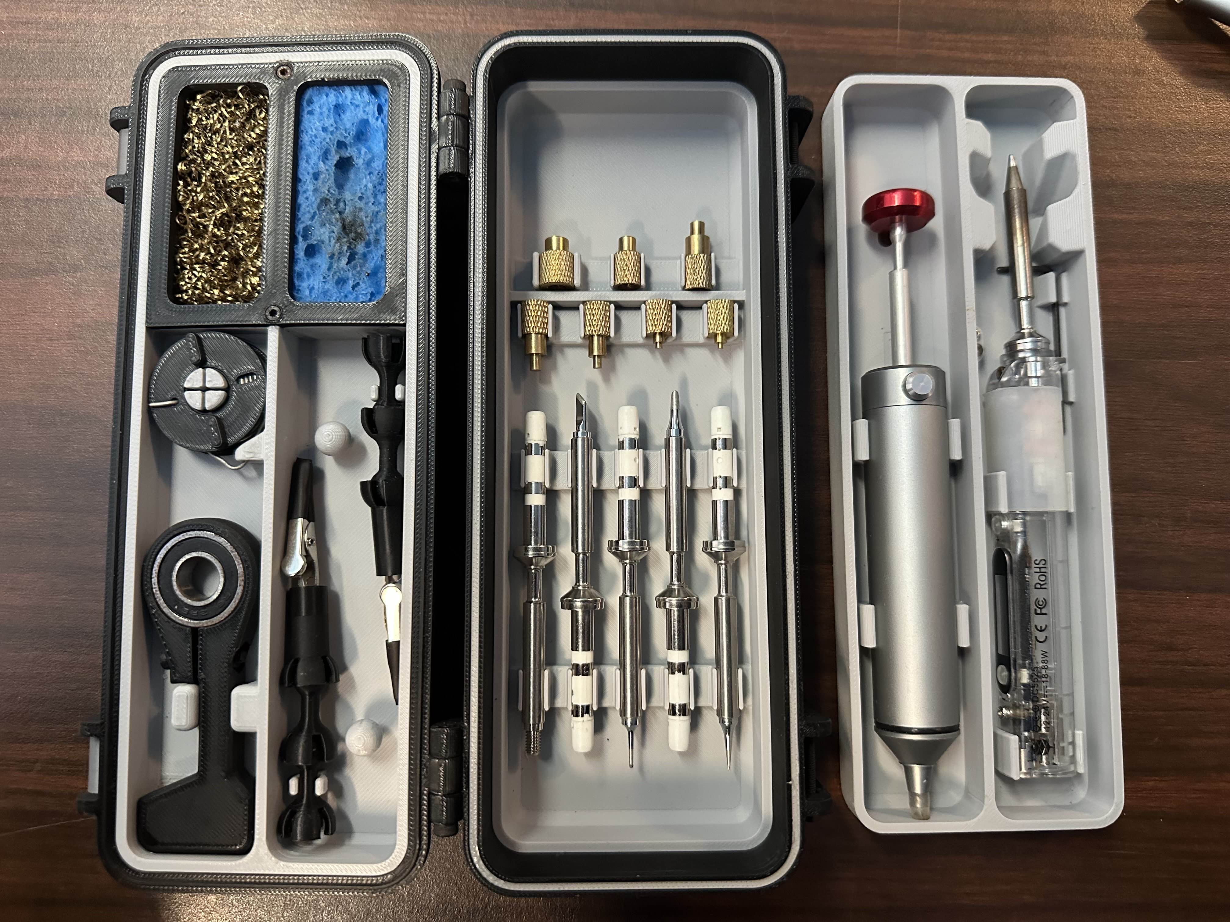blue bird's inserts for rugged multipart Pinecil case