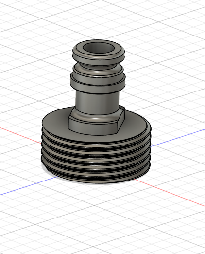 Gardenhose 3/4" to 1" thread device adapter