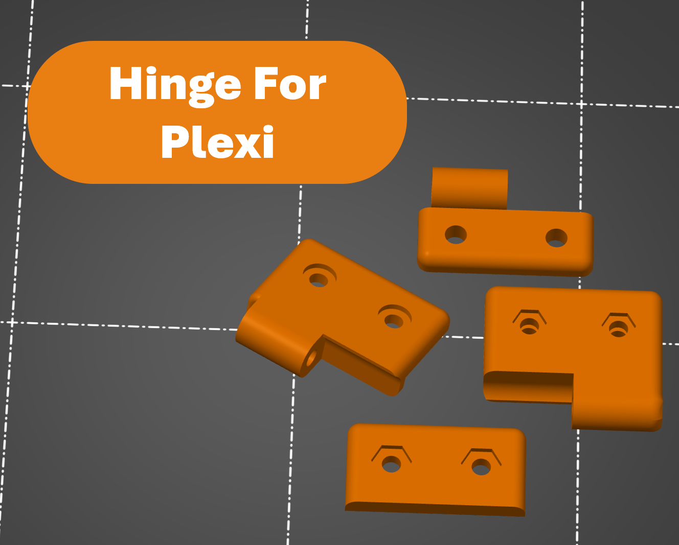 Hinge for thin plexiglass plate