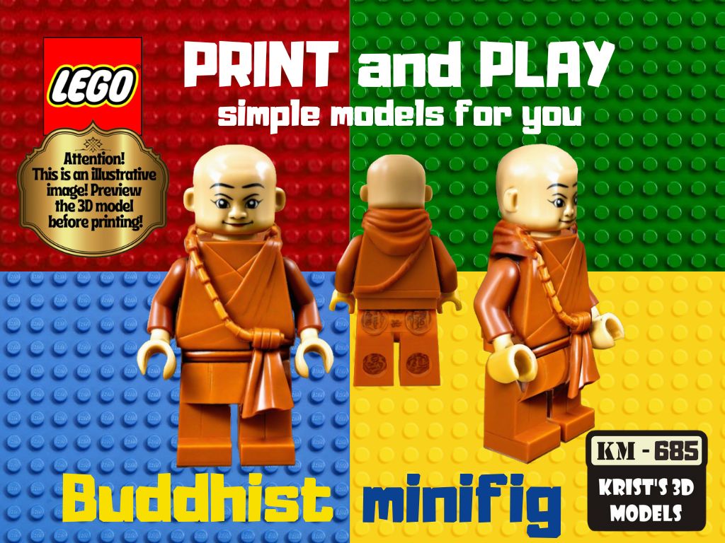 LEGO buddhist monk minifig