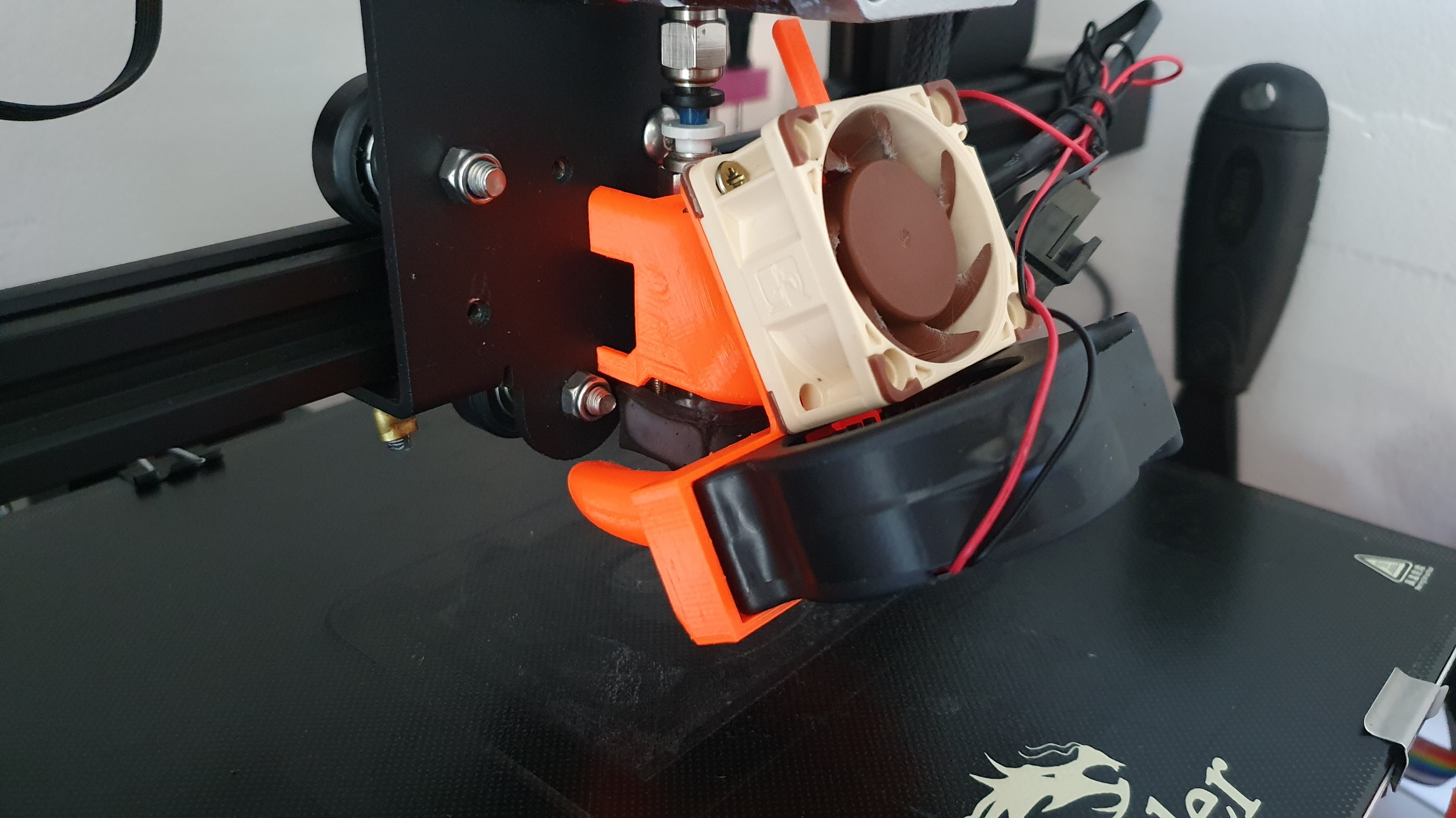 Mini-Me lightweight Ender3 Hotend Duct for 50x20 mm Radial fan - New version