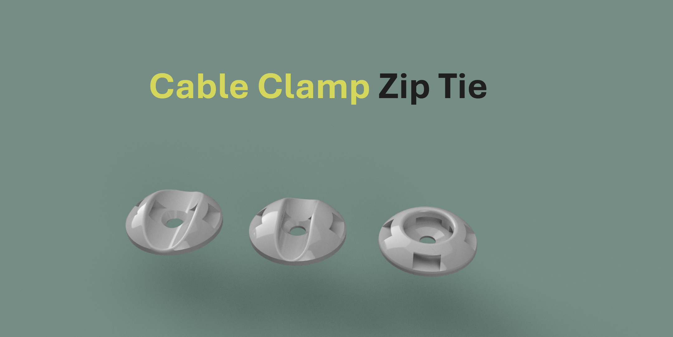 Zip tie cable mount holder