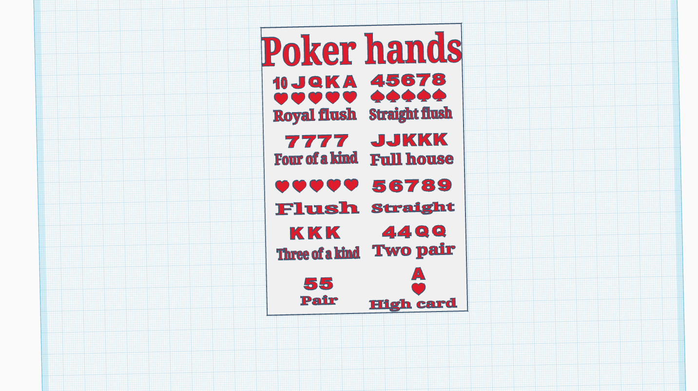 Poker hands chart — thumbnail 2