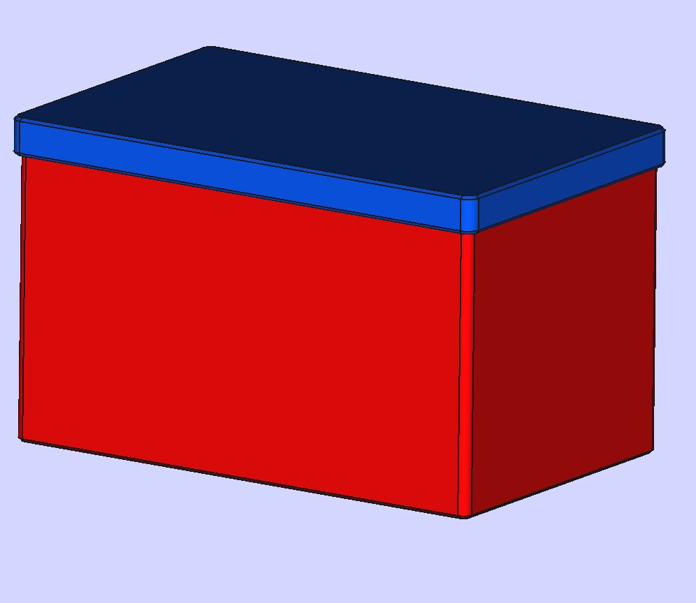 Schachtel mit Deckel, Box with lid; L 165mm x B 105mm, Höhen / heights 30 mm - 160 mm