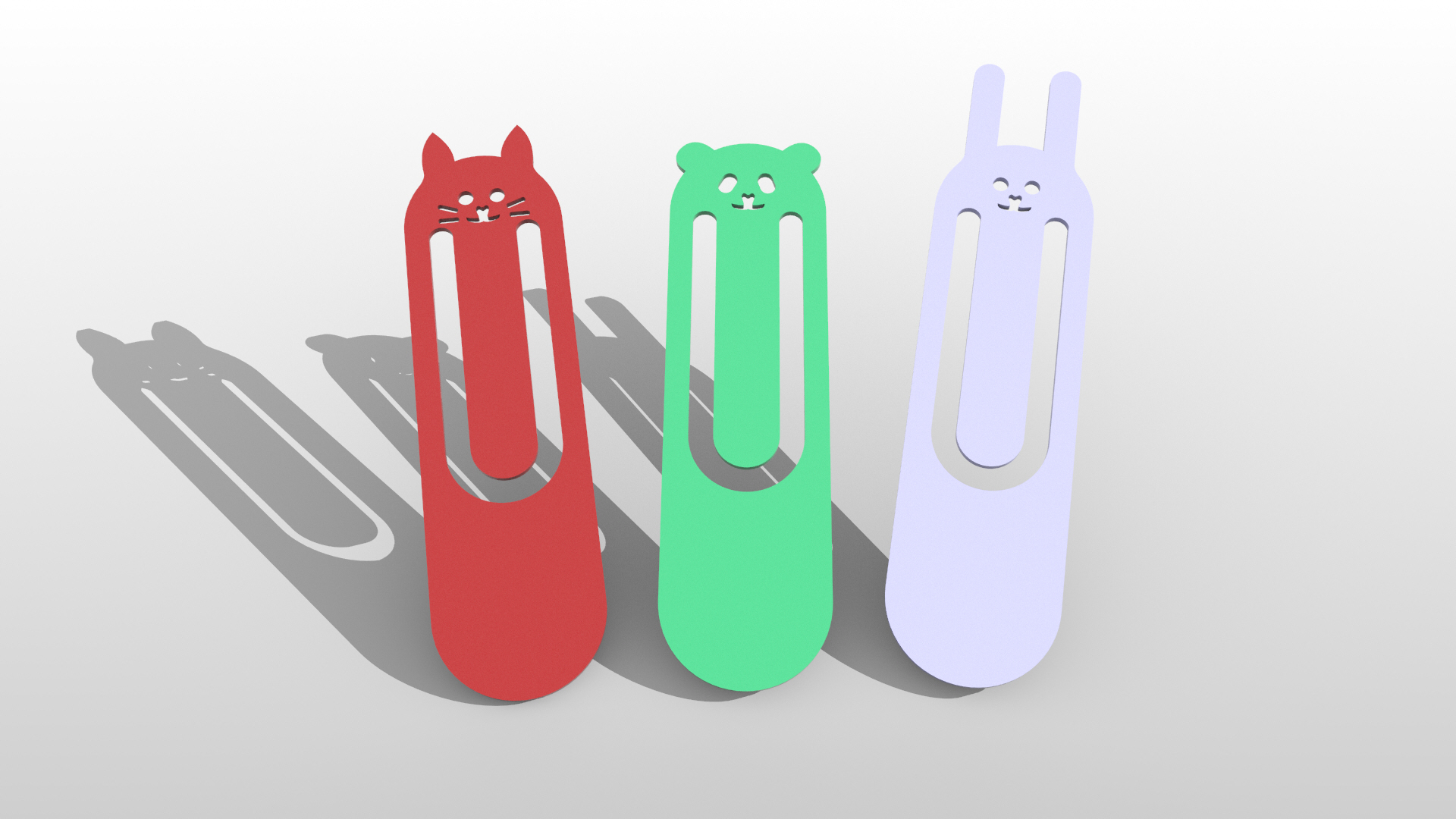 Miniatura 2 do modelo 3D Animal Bookmarks