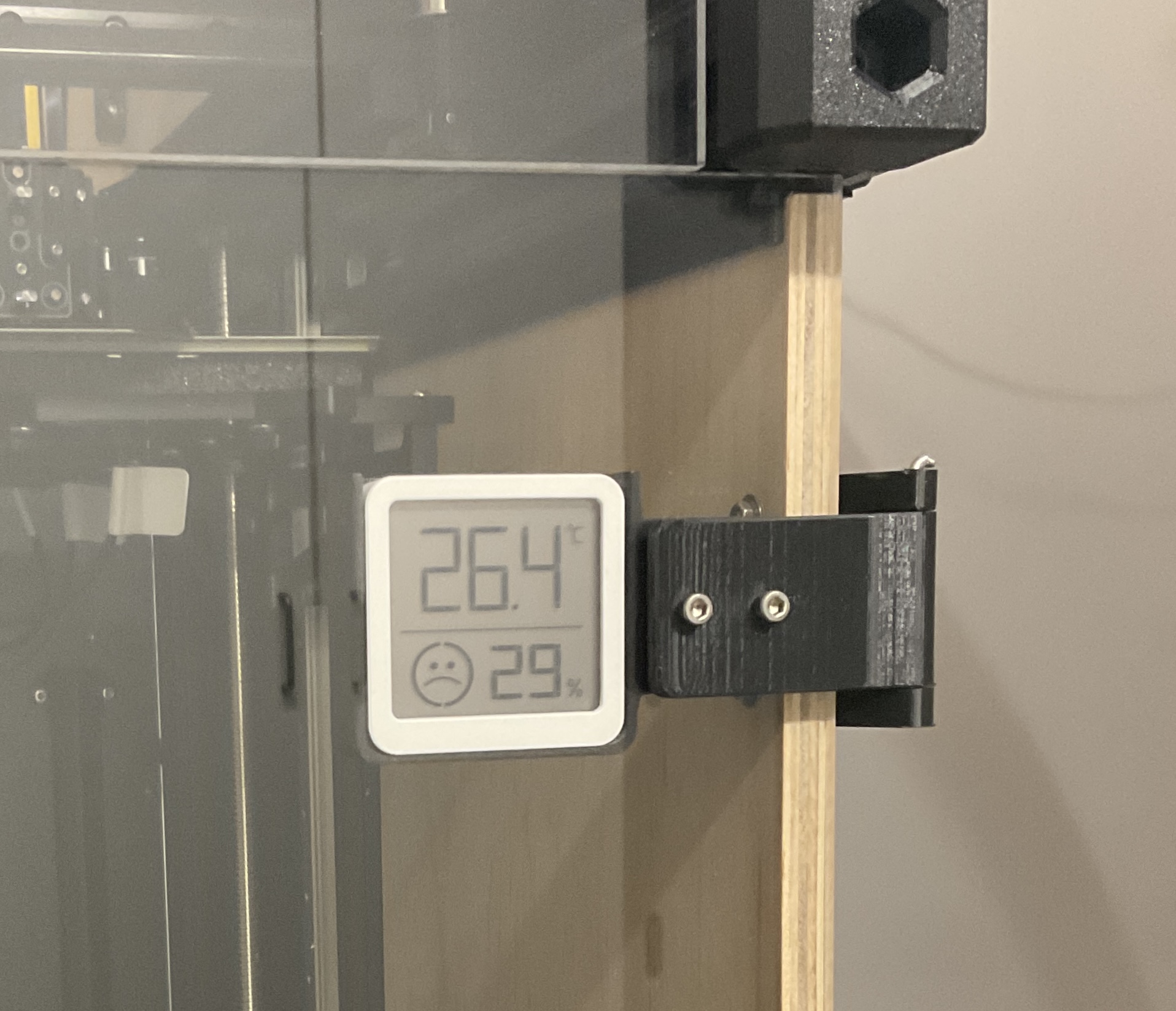 Thermo-Hygrometer holder for a 3D printer enclosure e.g. Prusa XL