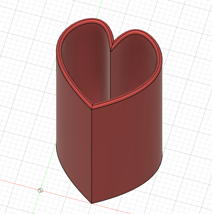 Heart shaped vase