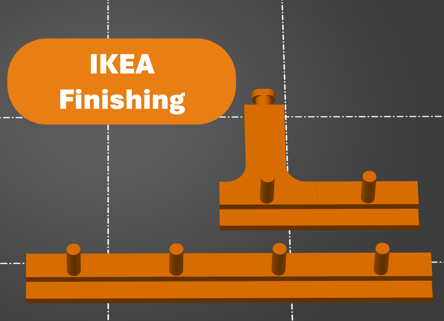 Finishing border for ikea furniture. support for plexiglass plate