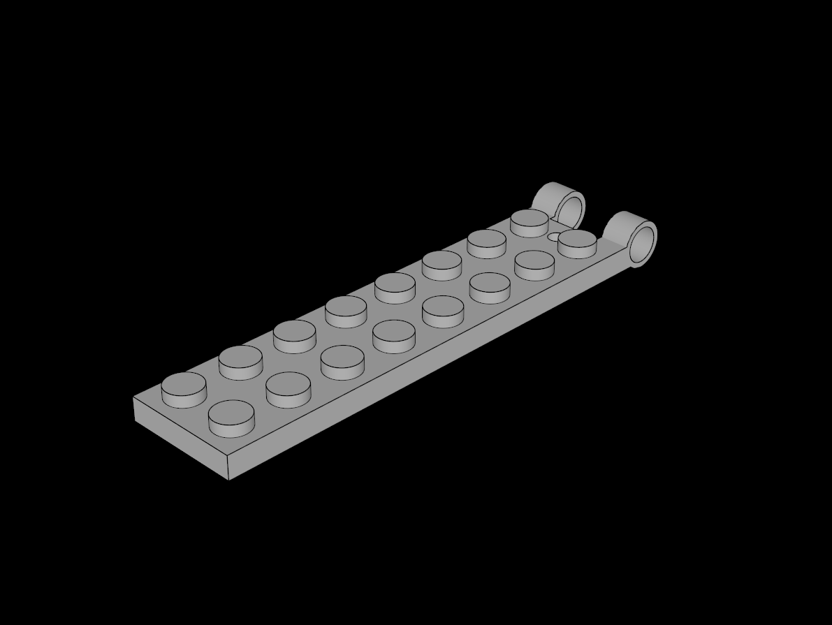 Lego Compatible (3324d.dat) Hinge Plate  2 x  9 Base with Small Hole