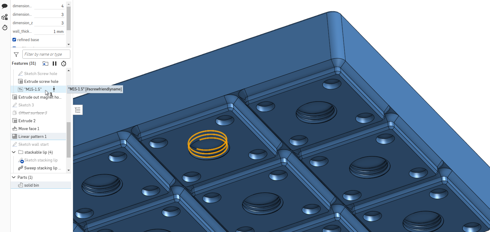 Gridfinity Refined Bins - OnShape from Scratch