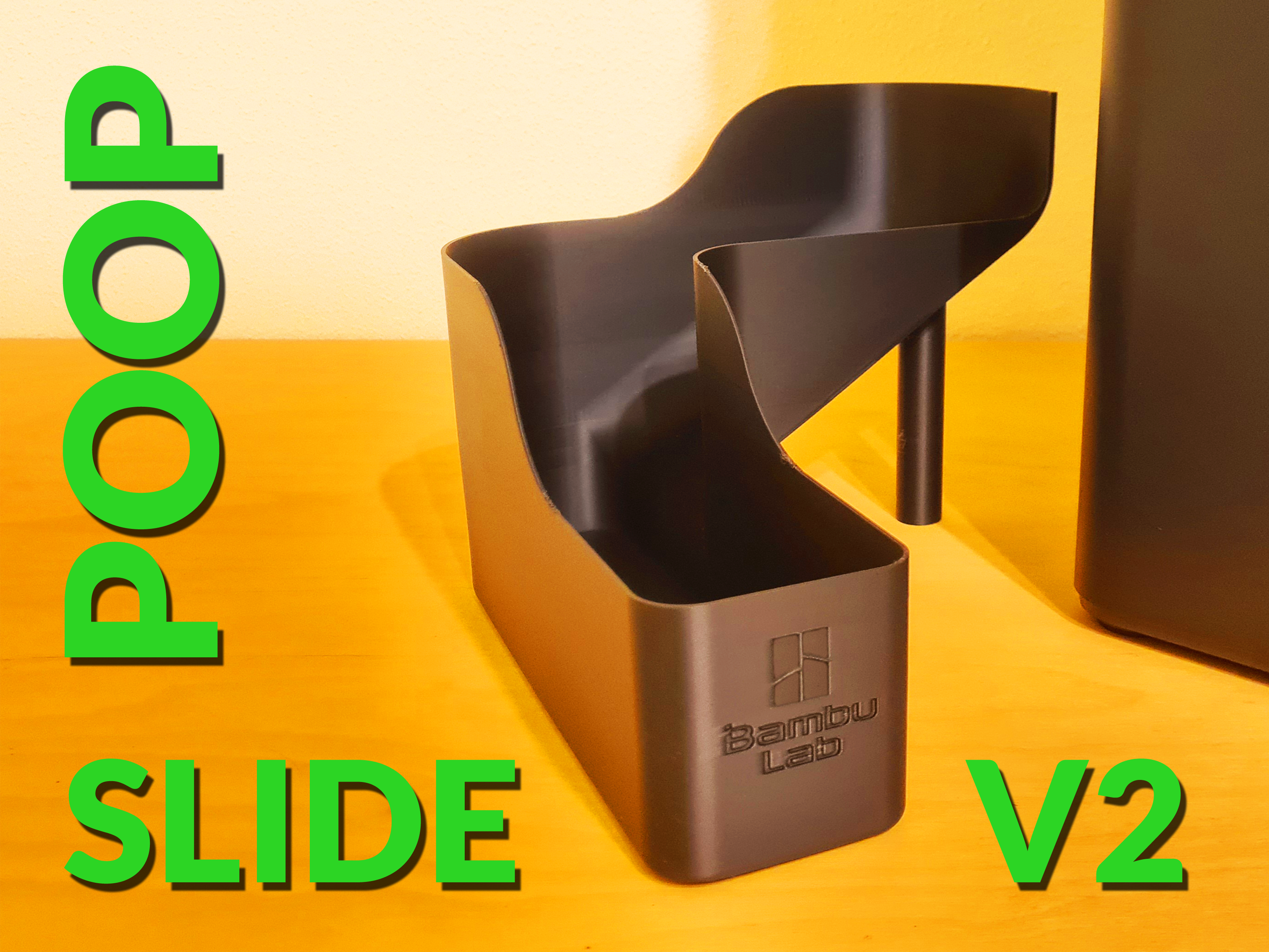 Bambu Poop Slide V2 (X1C, P1P, P1S)
