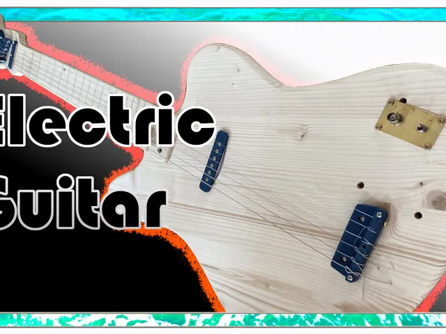 Electric guitar with 3D printed parts