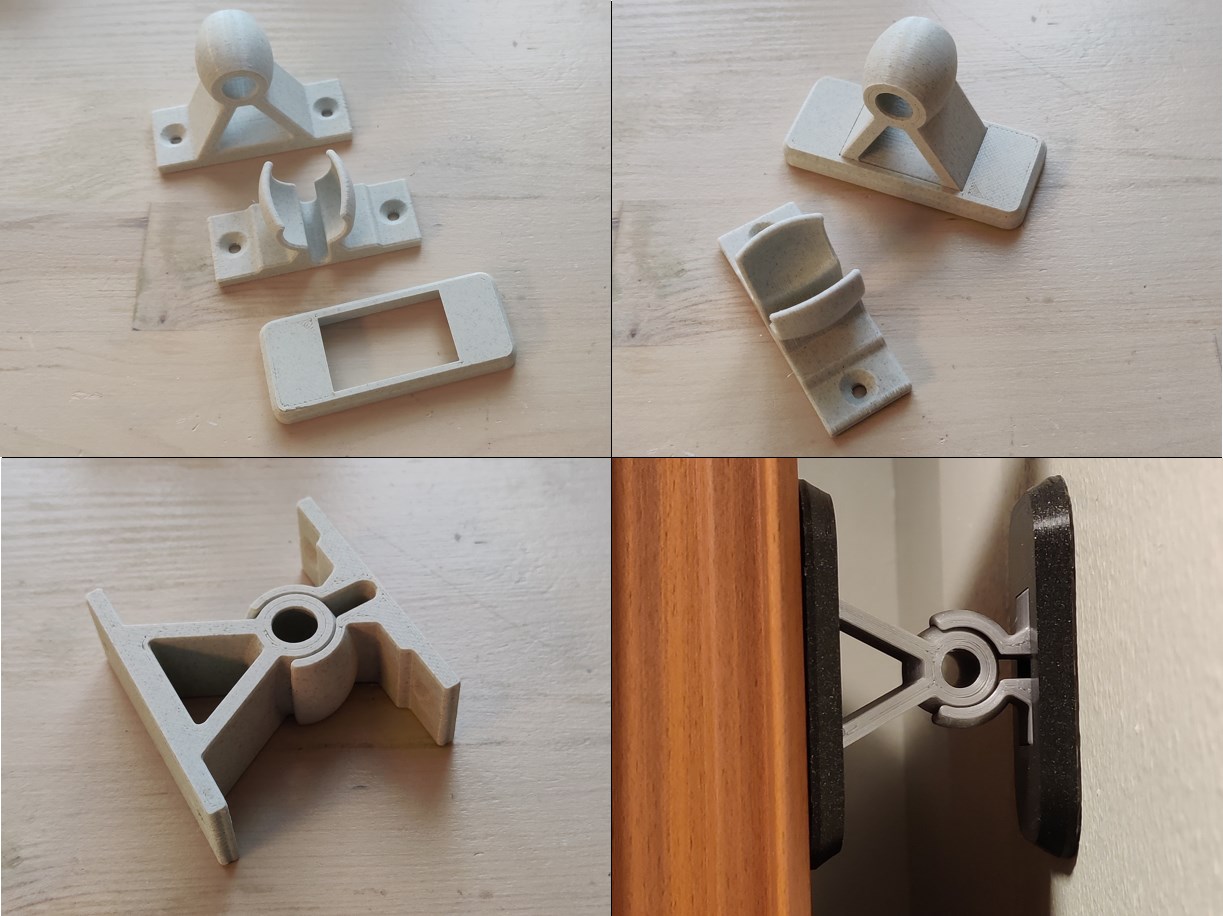 Door holder with screw cover