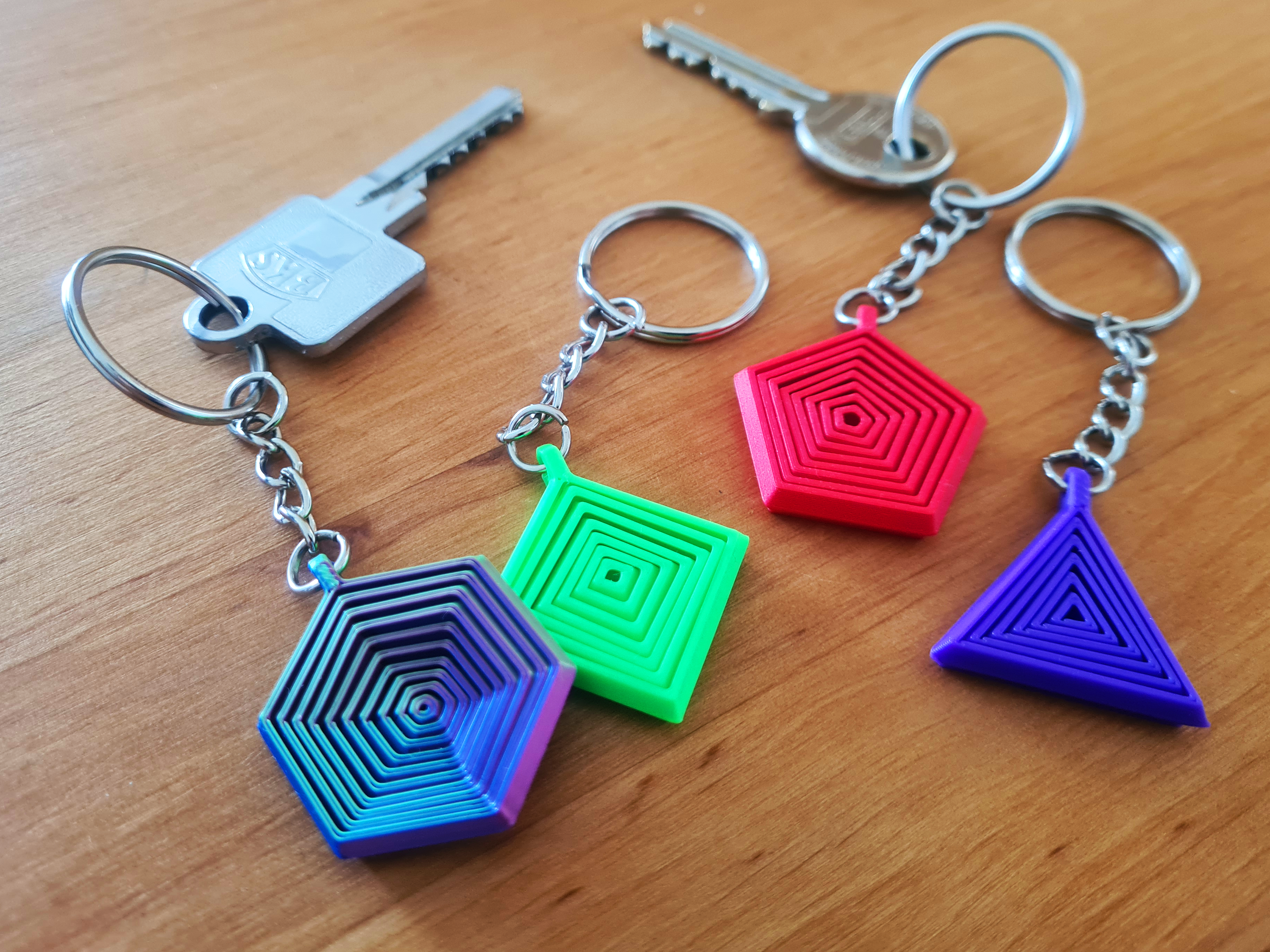 Fidget Keychain (Hexagon/Quint/Quad/Triangle)
