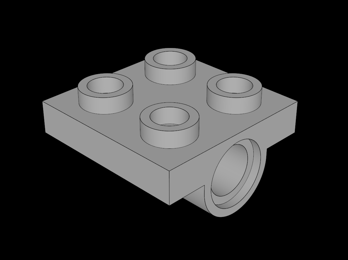 Lego Compatible (2817.dat) Plate 2 x 2 with Holes
