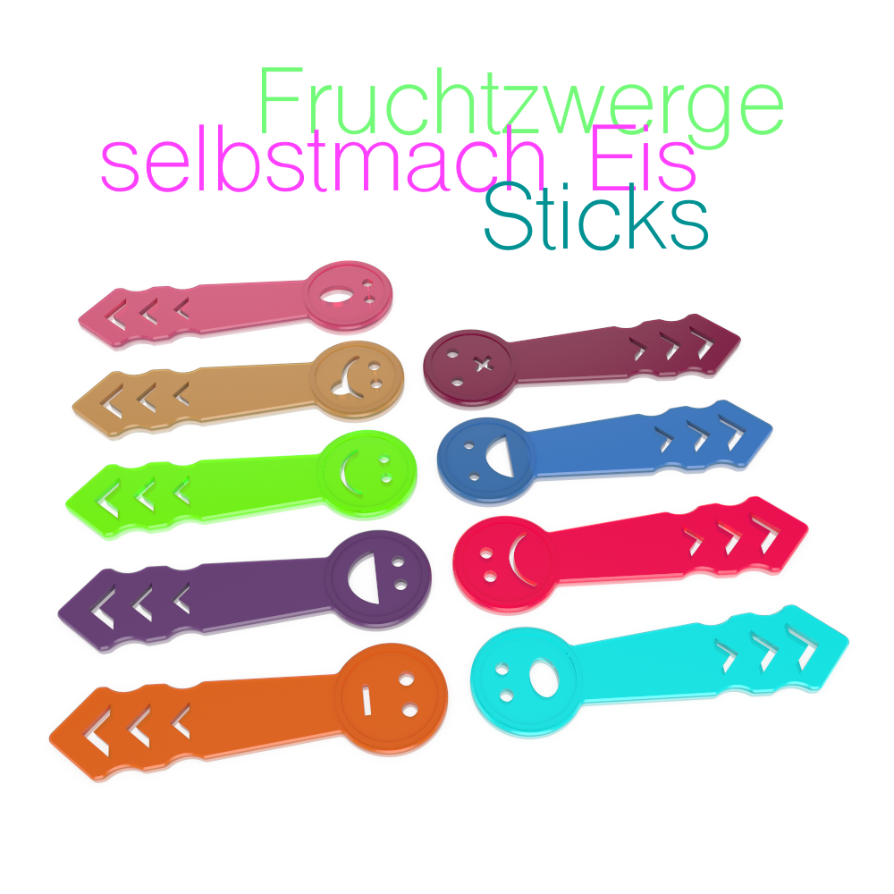 Fruchtzwerge selbstmach Eis - Sticks (Smilies)