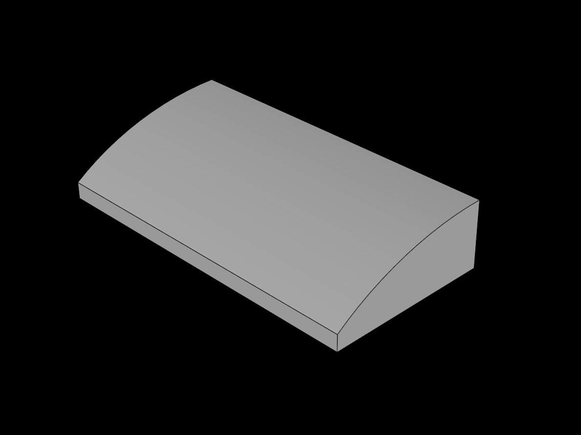 Lego Compatible (88930.dat) Slope Brick Curved  2 x  4 with Underside Studs
