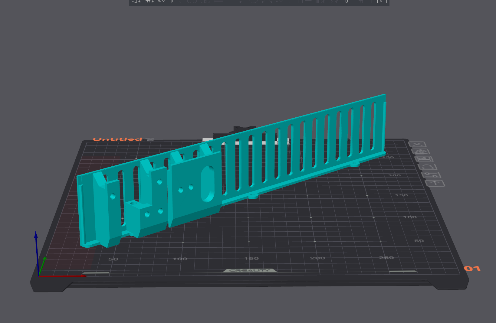 New Back Wall Filament Sensor for Two-part vent wall for CREALITY K1 MAX-LID RISER V3 3D model thumbnail